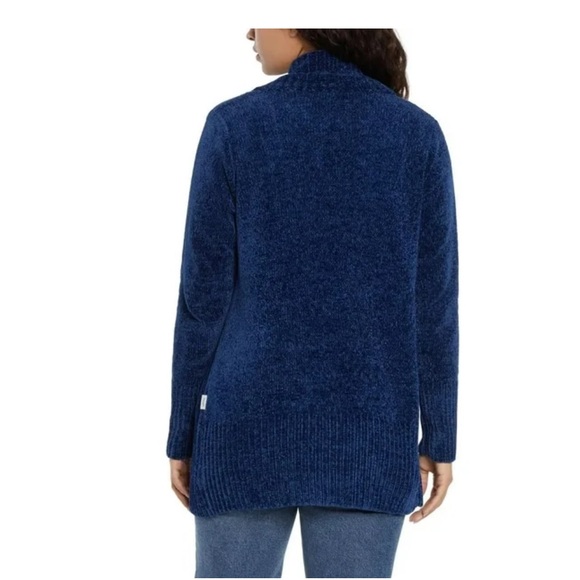 Orvis Blue Cardigan Sweater Chunky Knit Open Front - Picture 3 of 3